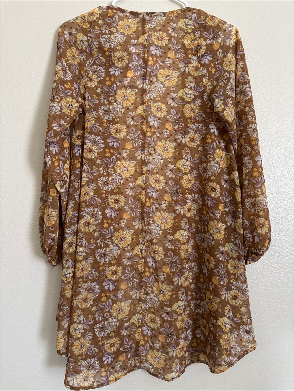 NWT Thread & Clover Fall Sheer Floral Cardigan - Picture 4 of 5